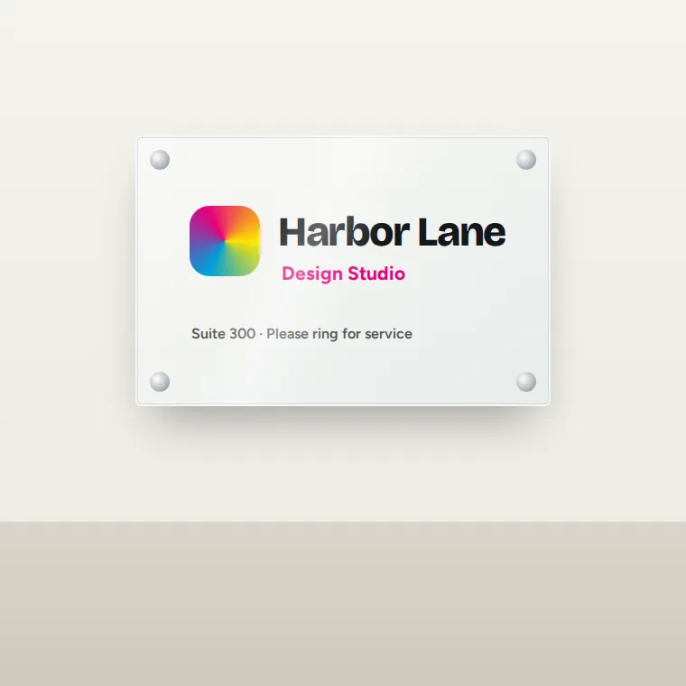 Clear Acrylic Signs