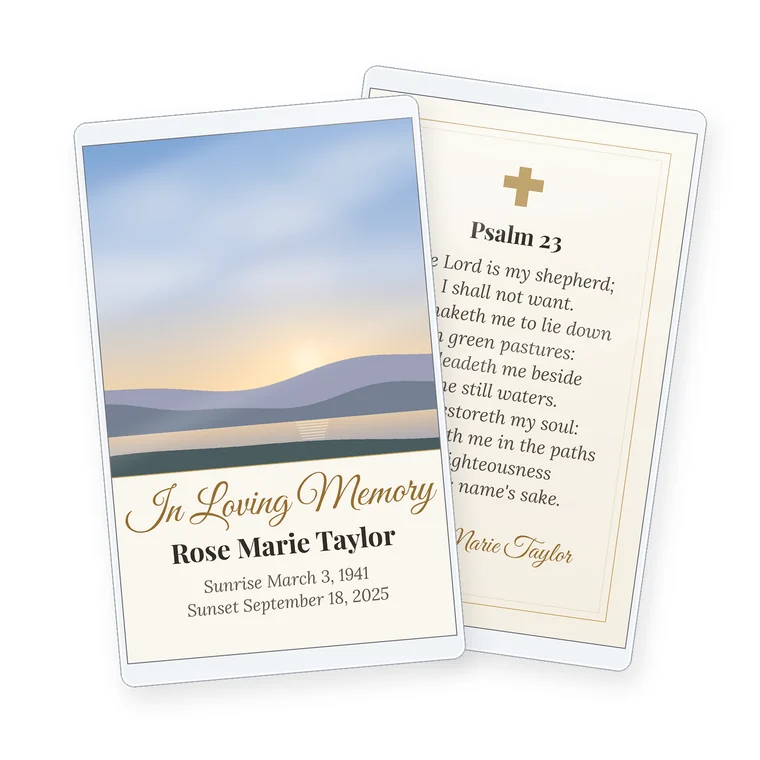 Prayer and Memorial Cards
